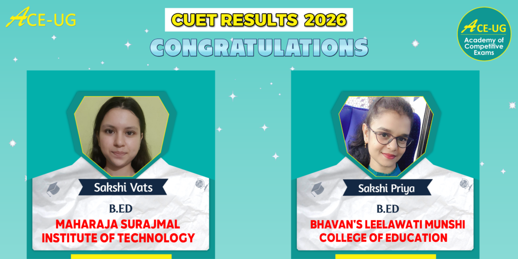 Ace-UG ncet result 2026 Sakshi Vats, Sakshi Priya